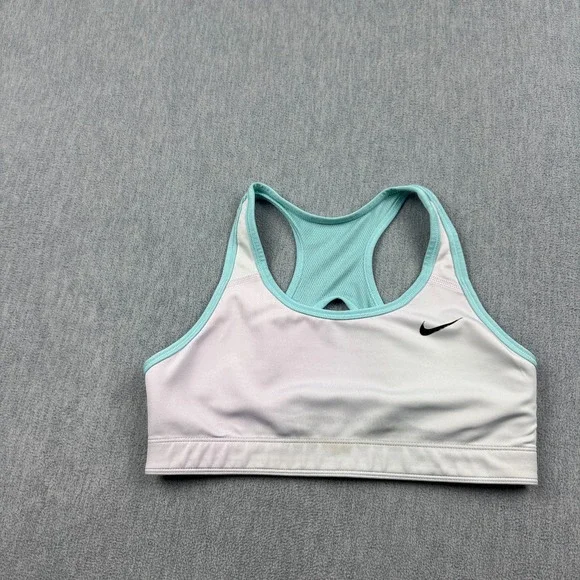 Nike Sports Bra Womens Large Green White Reversible Workout Yoga Gym Unpadded‎ - Picture 7 of 10
